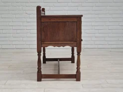 Pamono Scandinavian Bench or Sofa in Oak & Sheepskin, 1950s