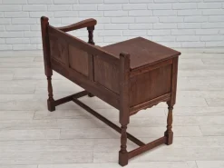 Pamono Scandinavian Bench or Sofa in Oak & Sheepskin, 1950s