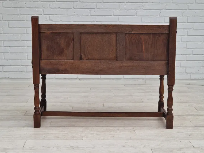 Pamono Scandinavian Bench or Sofa in Oak & Sheepskin, 1950s