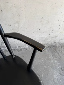 Pamono Scandinavian Black Windsor Style Rocking Chair Sale