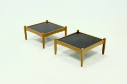 Pamono Scandinavian Coffee Table in Oak and Slate by Eric Merthen for Ire Möbler, 1960s New