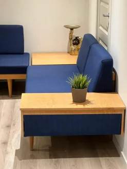 Pamono Scandinavian Dangle Daybeds and Table by Ingmar Relling & Haldor Vik for Ekornes, 1960s, Set of 3 Discount