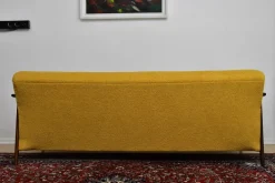 Pamono Scandinavian Foldable Teak Sofa in Yellow Bouclé, 1960s Sale