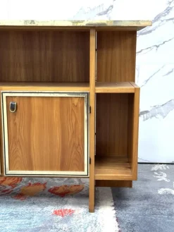 Pamono Scandinavian Geometric Wood Console Table, 1970s Best