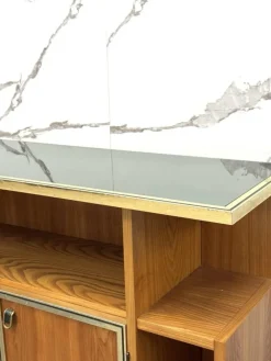 Pamono Scandinavian Geometric Wood Console Table, 1970s Best