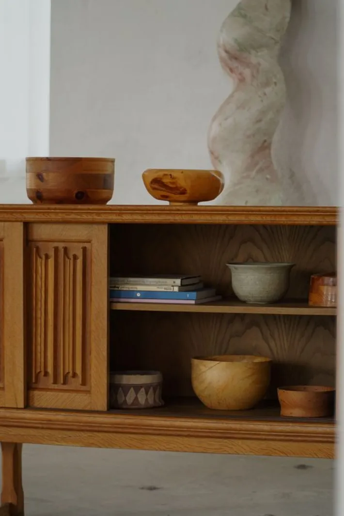 Pamono Scandinavian Low Sideboard in Oak, 1950s Sale
