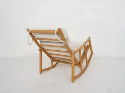 Pamono Scandinavian Modern Birch Spindle Rocking Lounge Chair, 1960s New