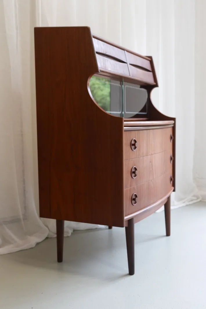 Pamono Scandinavian Modern Teak Secretary by Gunnar Falsig, 1960s Sale