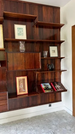 Pamono Scandinavian Modular Wall Shelf in Rosewood attributed to Poul Cadovius for Cado, 1960s