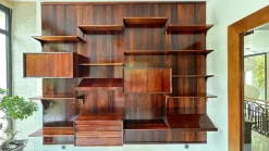 Pamono Scandinavian Modular Wall Shelf in Rosewood attributed to Poul Cadovius for Cado, 1960s