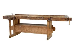 Pamono Scandinavian Pine Trestle Workbench, 1890s New