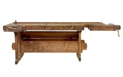 Pamono Scandinavian Pine Trestle Workbench, 1890s New