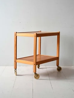 Pamono Scandinavian Pine Trolley, 1960s Outlet