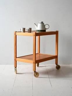 Pamono Scandinavian Pine Trolley, 1960s Outlet