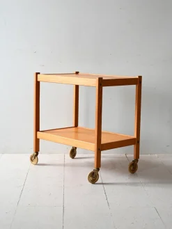 Pamono Scandinavian Pine Trolley, 1960s Outlet