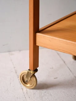 Pamono Scandinavian Pine Trolley, 1960s Outlet