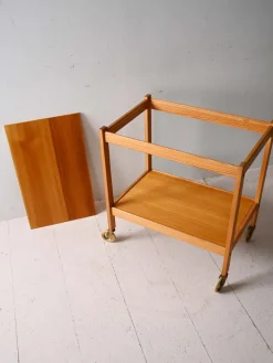 Pamono Scandinavian Pine Trolley, 1960s Outlet