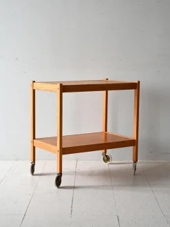 Pamono Scandinavian Pine Trolley, 1960s Hot