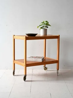 Pamono Scandinavian Pine Trolley, 1960s Hot