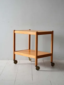 Pamono Scandinavian Pine Trolley, 1960s Hot