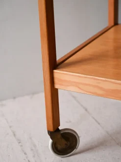 Pamono Scandinavian Pine Trolley, 1960s Hot