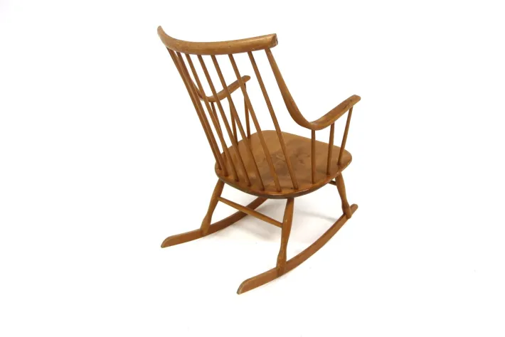 Pamono Scandinavian Rocking Chair by Lena Larsson for Nesto, 1960 Clearance