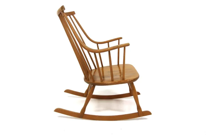 Pamono Scandinavian Rocking Chair by Lena Larsson for Nesto, 1960 Clearance