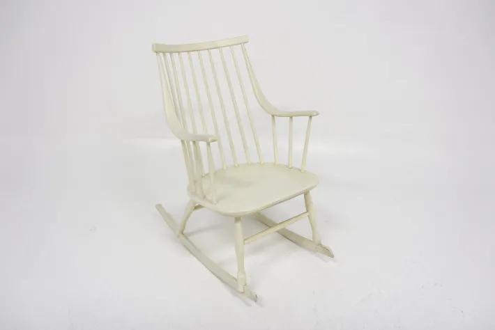 Pamono Scandinavian Rocking Chair Bohem by Lena Larsson for Nesto, Sweden, 1960s New