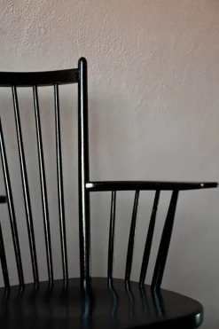 Pamono Scandinavian Rocking Chair in Black Wood Discount