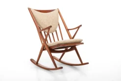 Pamono Scandinavian Rocking Chair by Frank Reenskaug for Bramin, Denmark, 1960s