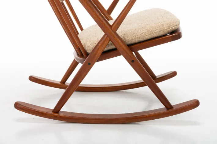 Pamono Scandinavian Rocking Chair by Frank Reenskaug for Bramin, Denmark, 1960s