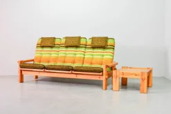 Pamono Scandinavian Seating Group in Pinewood & Rainbow Fabric by Yngve Ekström for Swedese, 1970s, Set of 5 Clearance