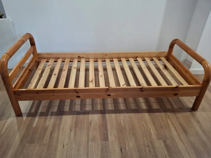 Pamono Scandinavian Single Pine Bed Clearance