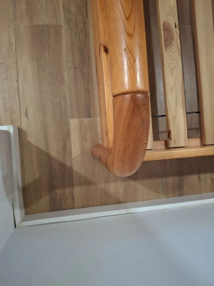 Pamono Scandinavian Single Pine Bed Clearance