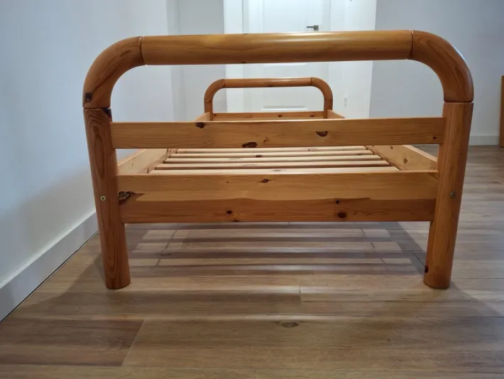 Pamono Scandinavian Single Pine Bed Clearance