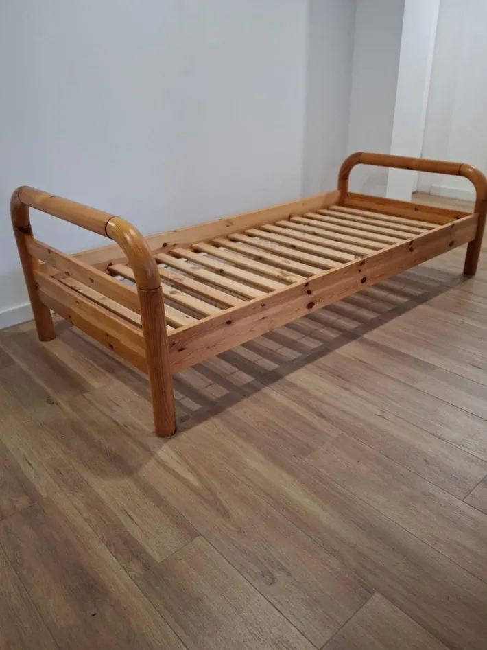 Pamono Scandinavian Single Pine Bed Clearance