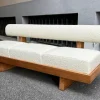 Pamono Scandinavian Sofa in White Bouclé and Light Wood, 2000s Clearance