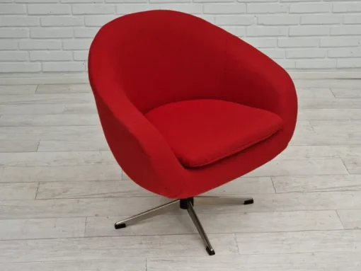 Pamono Scandinavian Swivel Lounge Chair in Wool by Karl Eric Klote, 1960s Best