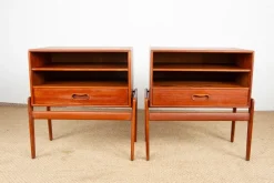 Pamono Scandinavian Teak Bedside Tables by Arne Vodder for Vamo Sonderborg, 1960, Set of 2 Outlet
