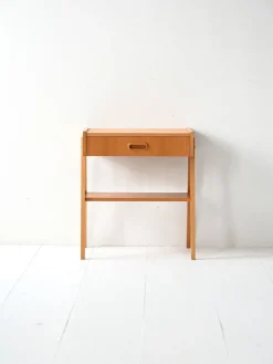 Pamono Scandinavian Teak Bedside Table with Geometric Design, 1960s Best