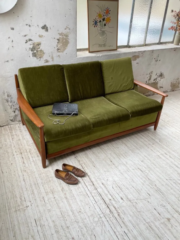 Pamono Scandinavian Teak Bench, 1950s Online