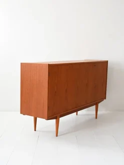 Pamono Scandinavian Teak Highboard with Triple Compartment, 1960s Sale