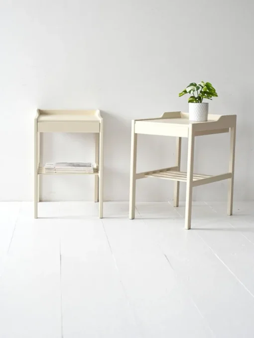 Pamono Scandinavian White Bedside Tables, 1950s, Set of 2 Sale