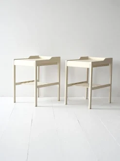 Pamono Scandinavian White Bedside Tables, 1950s, Set of 2 Sale