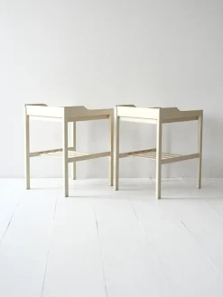 Pamono Scandinavian White Bedside Tables, 1950s, Set of 2 Sale