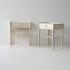 Pamono Scandinavian White Lacquered Bedside Tables, 1960s, Set of 2 Sale