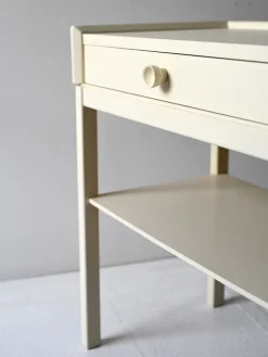 Pamono Scandinavian White Lacquered Bedside Tables, 1960s, Set of 2 Sale