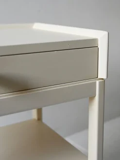 Pamono Scandinavian White Lacquered Bedside Tables, 1960s, Set of 2 Sale