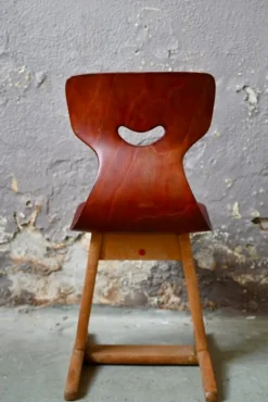 Pamono School Chair by Adam Stegner for Pagholz Flöttoto, 1960s Hot
