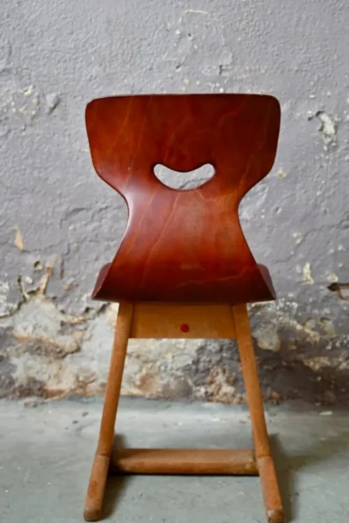 Pamono School Chair by Adam Stegner for Pagholz Flöttoto, 1960s Hot